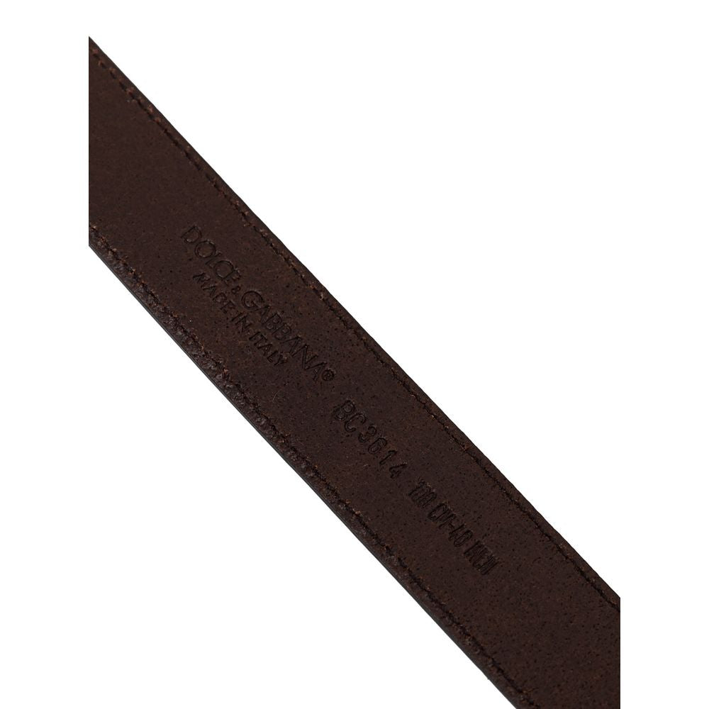 Dolce &amp; Gabbana Brauner Kalbsledergürtel