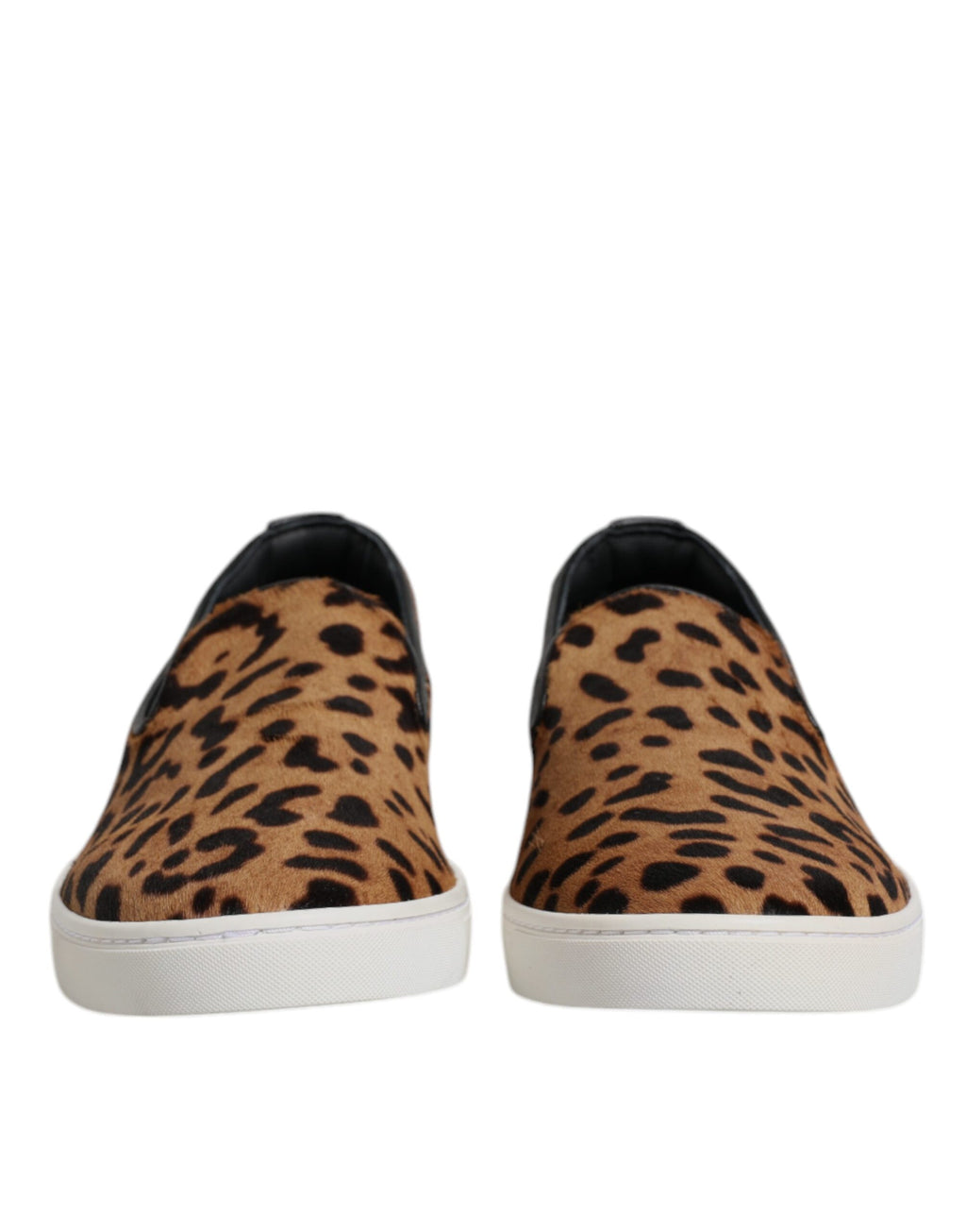 Dolce &amp; Gabbana – Sneakers aus Kalbsleder mit Leopardenmuster in Braun
