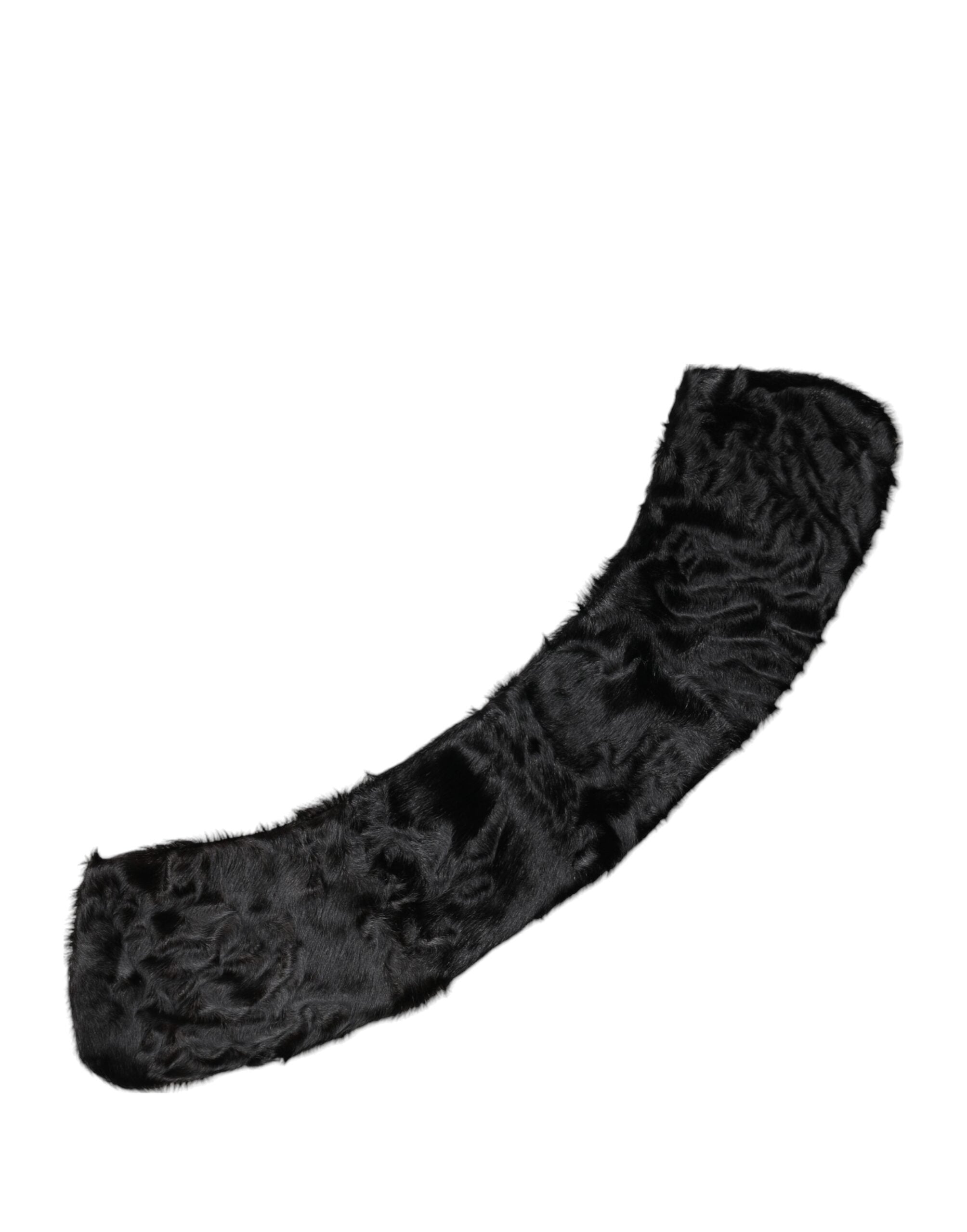 Dolce &amp; Gabbana Damen-Halswickelschal mit schwarzem Lammfellkragen