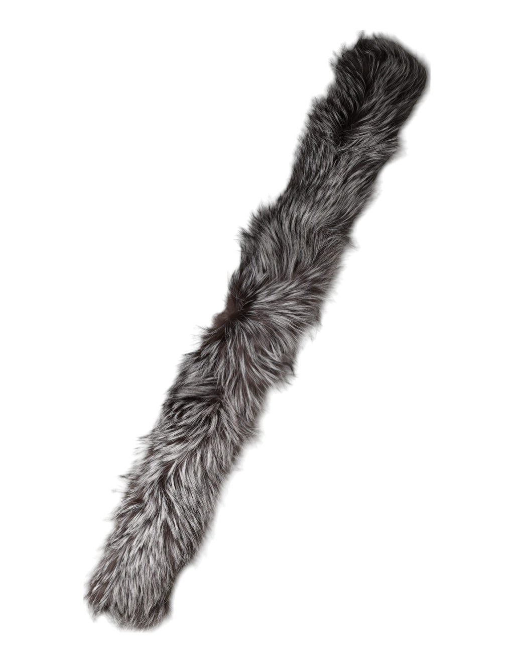 Dolce &amp; Gabbana Grauer Fuchspelz-Halswickelwärmer-Winterschal