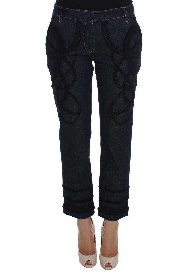 Bestickte Capri-Jeans von Dolce &amp; Gabbana für elegantes Styling