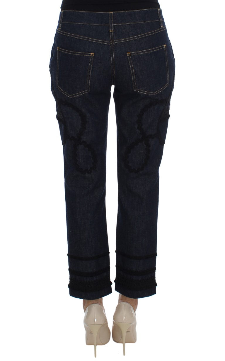 Bestickte Capri-Jeans von Dolce &amp; Gabbana für elegantes Styling