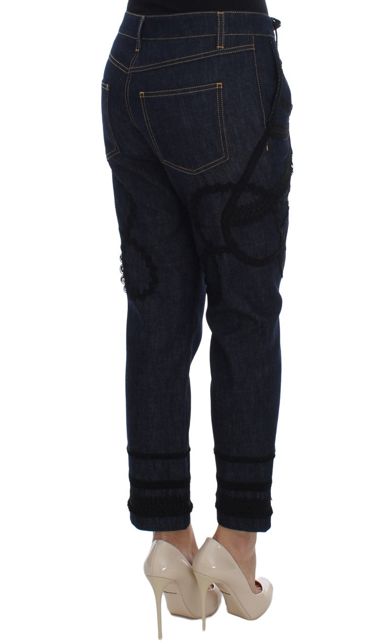 Bestickte Capri-Jeans von Dolce &amp; Gabbana für elegantes Styling