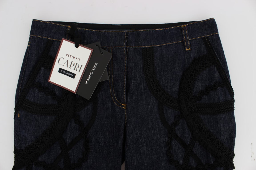 Bestickte Capri-Jeans von Dolce &amp; Gabbana für elegantes Styling