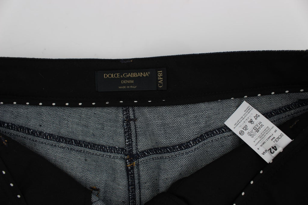 Bestickte Capri-Jeans von Dolce &amp; Gabbana für elegantes Styling