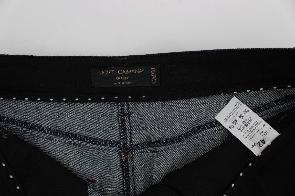 Bestickte Capri-Jeans von Dolce &amp; Gabbana für elegantes Styling
