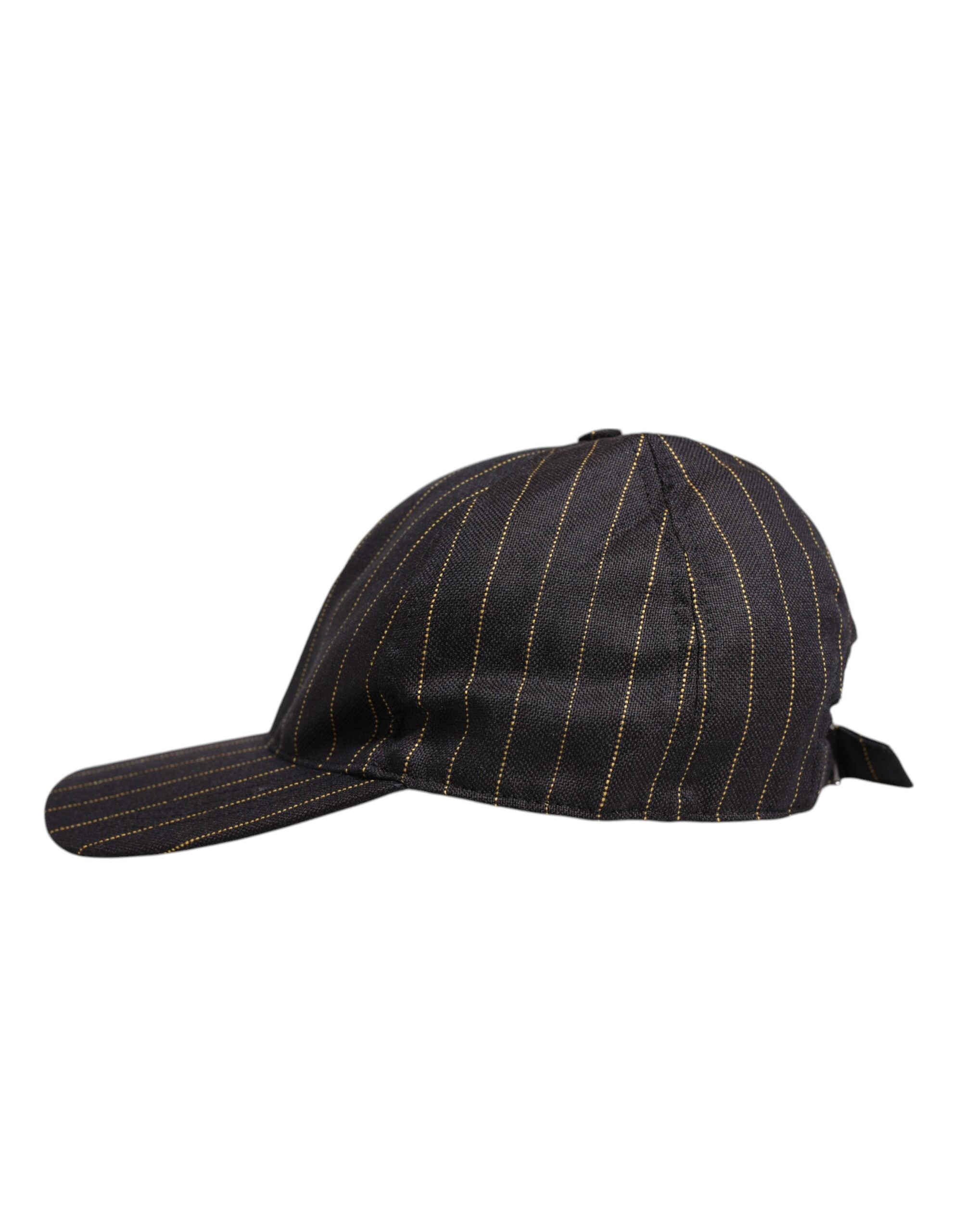 Dolce &amp; Gabbana – Baseballkappe aus Baumwolle mit 6 Einsätzen und braunen Streifen