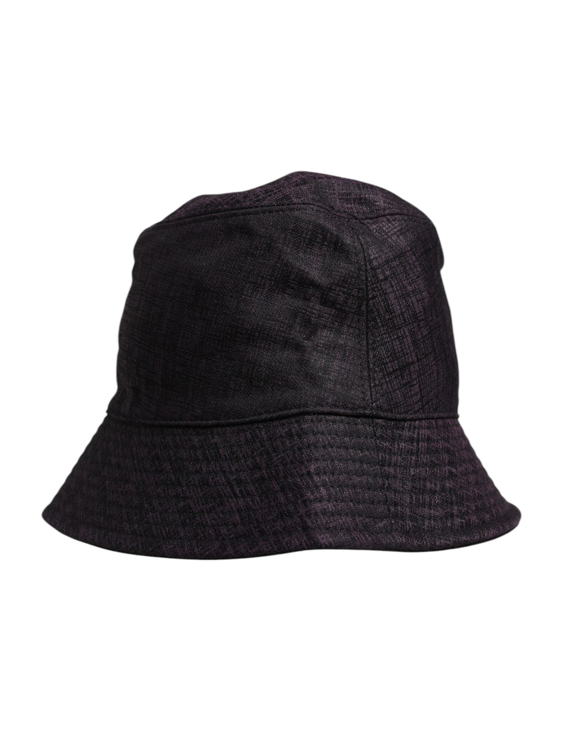 Dolce &amp; Gabbana – Schwarzer Nylon-Fischerhut mit breiter Krempe