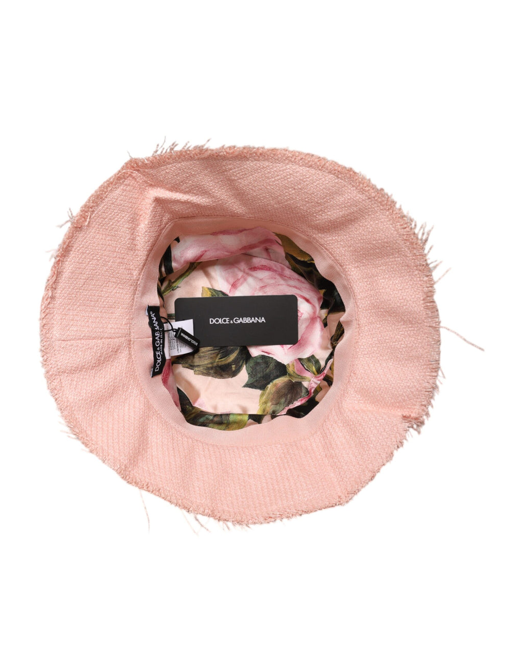 Dolce &amp; Gabbana – Fischerhut aus rosa Baumwolle mit breiter Krempe