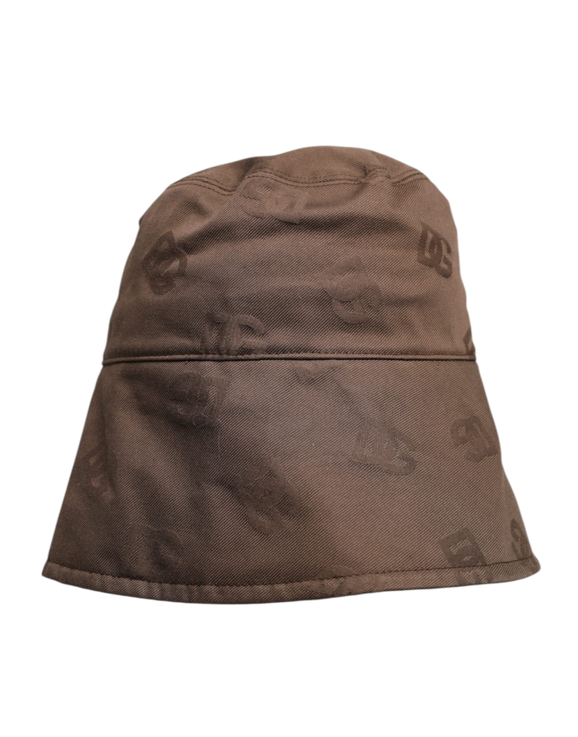 Dolce &amp; Gabbana – Fischerhut aus Baumwolle mit Logo-Monogramm in Braun