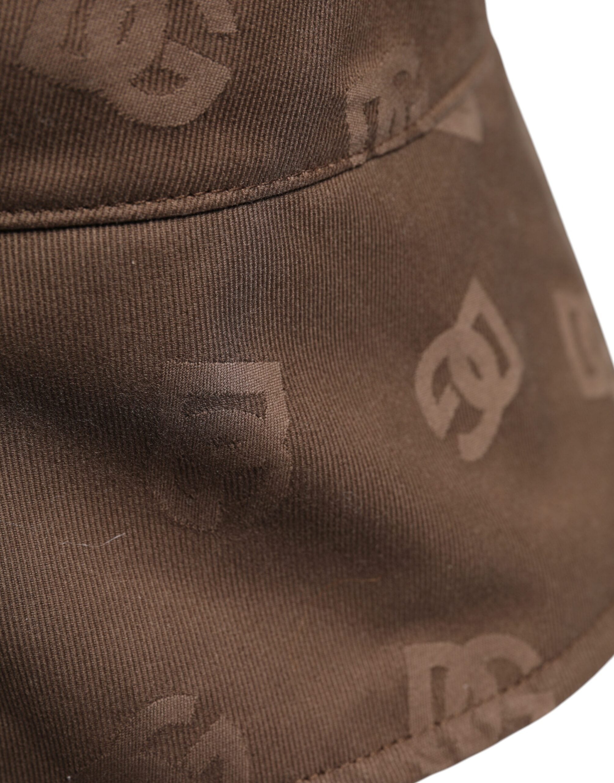 Dolce &amp; Gabbana – Fischerhut aus Baumwolle mit Logo-Monogramm in Braun