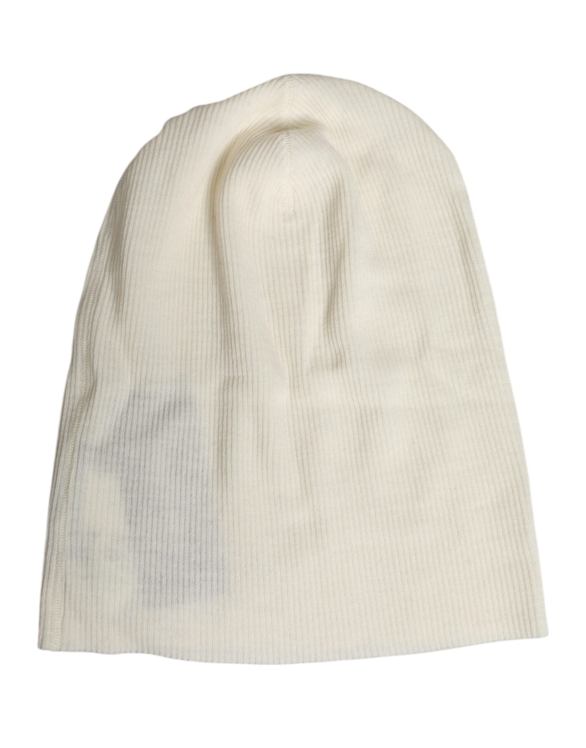 Dolce &amp; Gabbana Beige Strickmütze aus Wollmischung