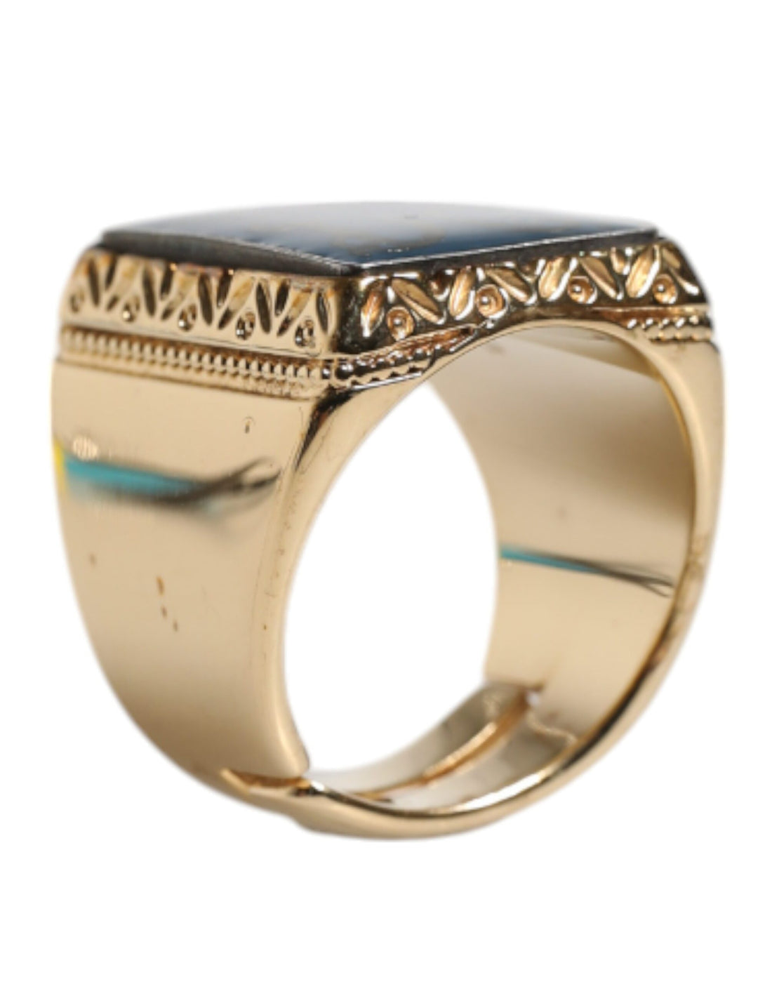 Dolce &amp; Gabbana – Verstellbarer Ring aus Sterlingsilber 925 mit DG-Krone, goldfarben