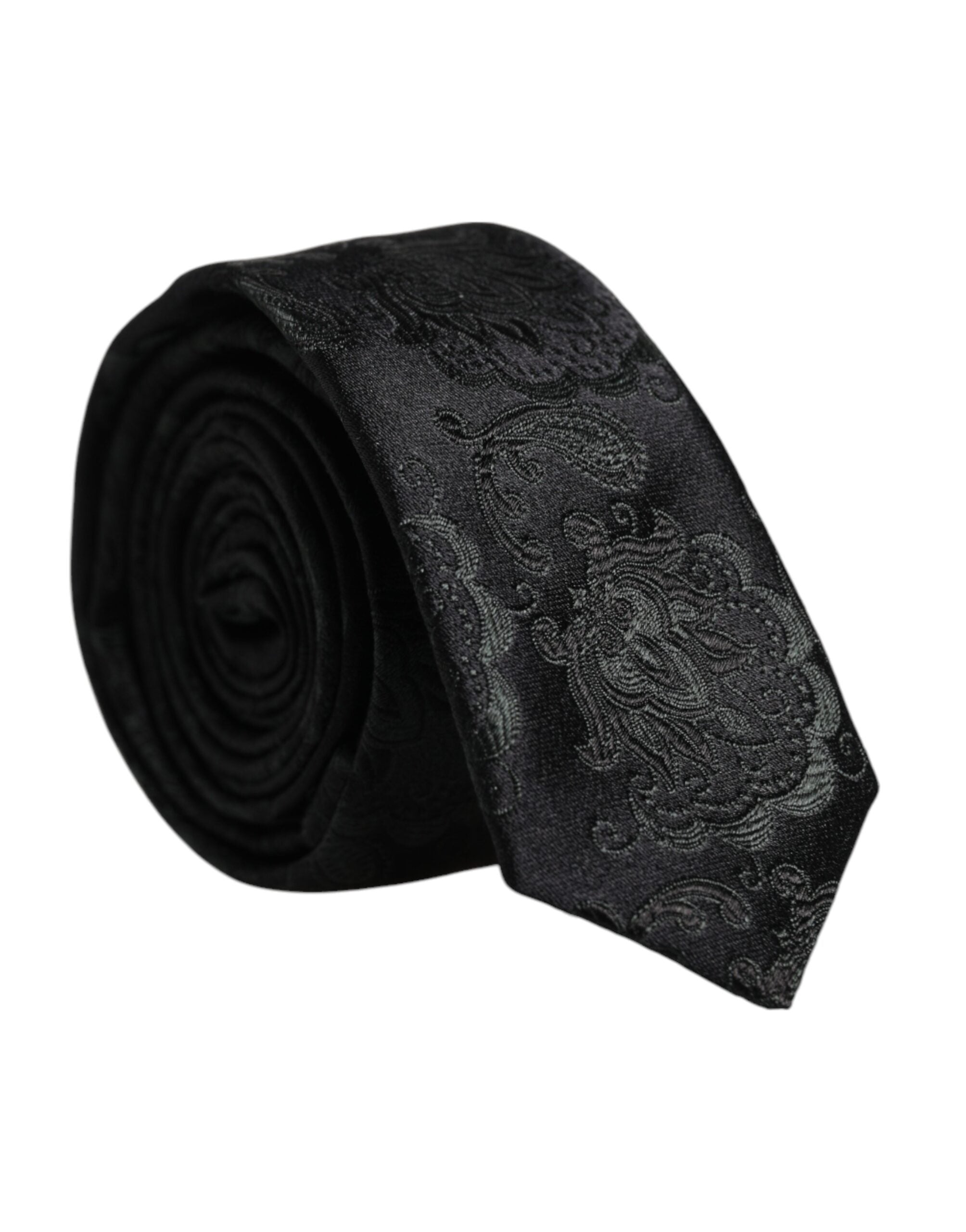 Dolce &amp; Gabbana Dunkelgrüne, verstellbare Seidenkrawatte mit Blumenmuster
