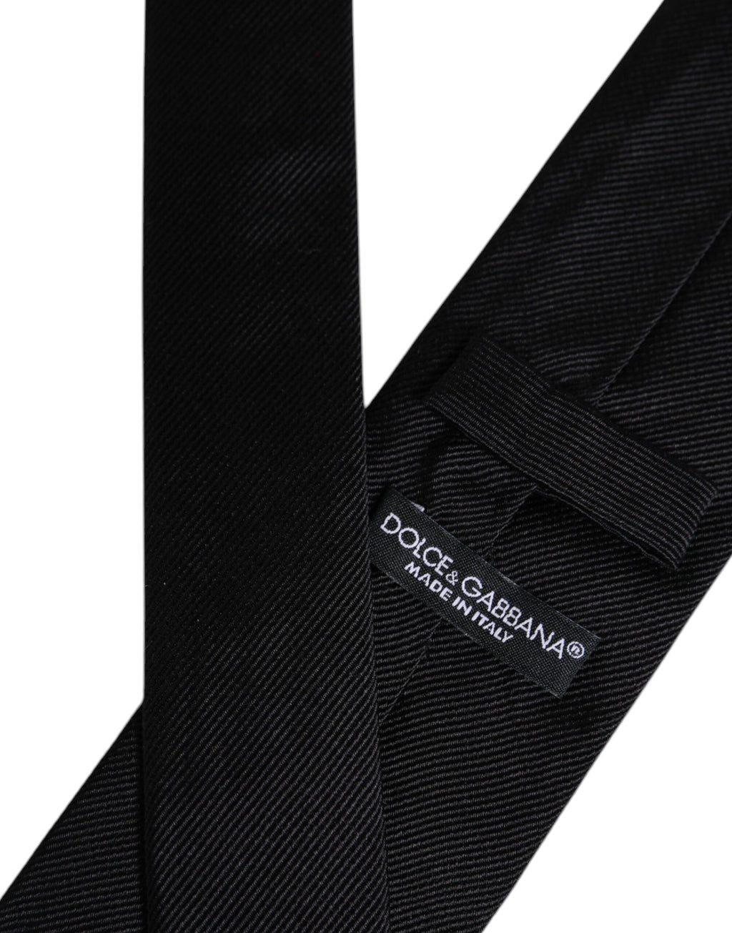 Dolce &amp; Gabbana – Verstellbare Krawatte aus massiver Seide in Schwarz