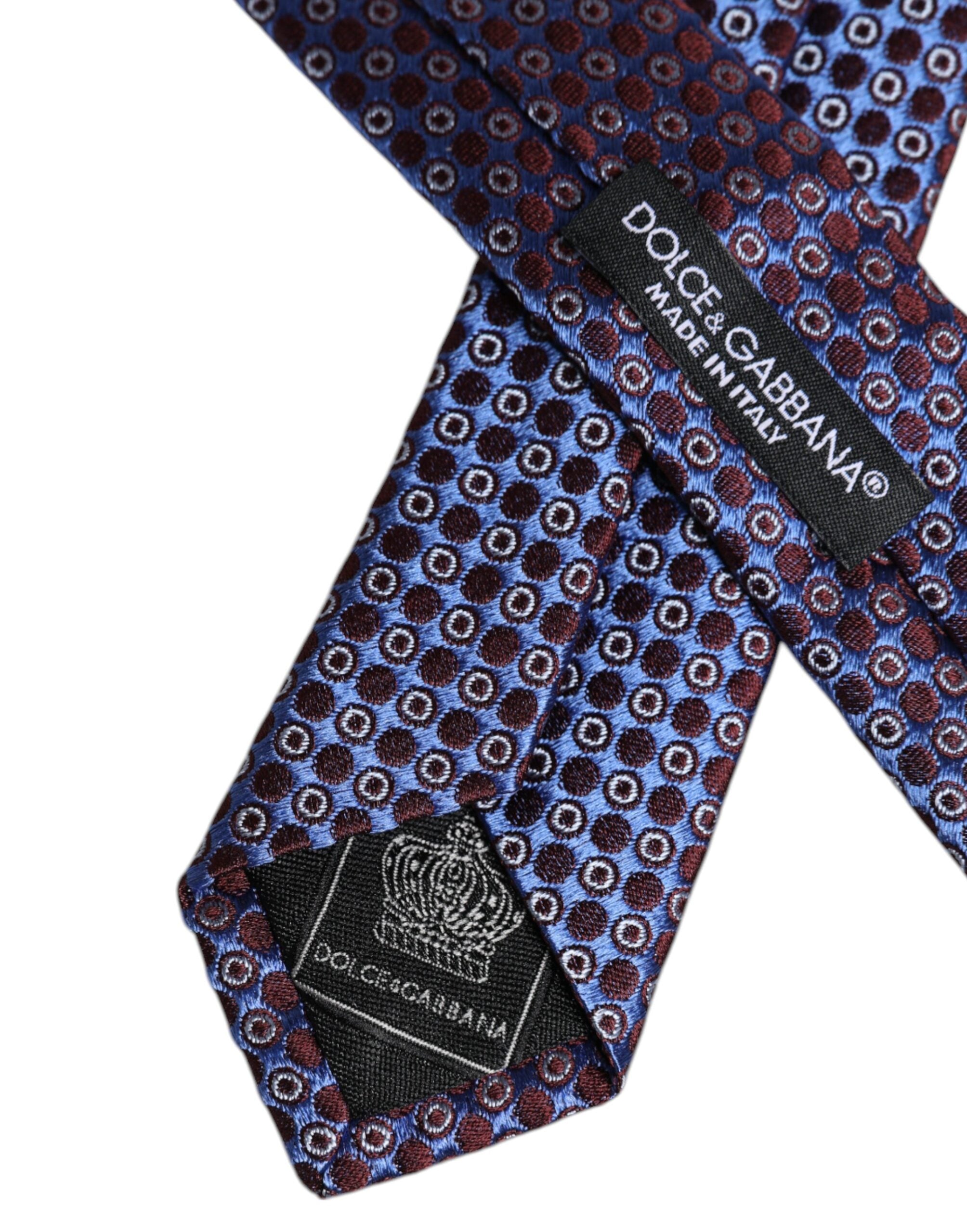 Dolce &amp; Gabbana – Verstellbare Seidenkrawatte mit mehrfarbigen Kreisen