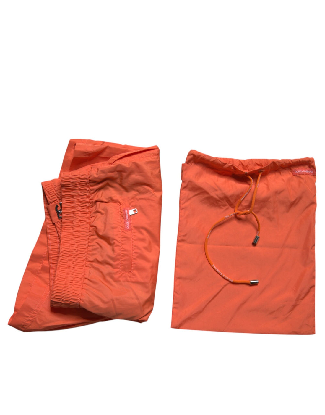 Dolce & Gabbana Orange Polyester Beachwear Shorts 2Pc Swimwear