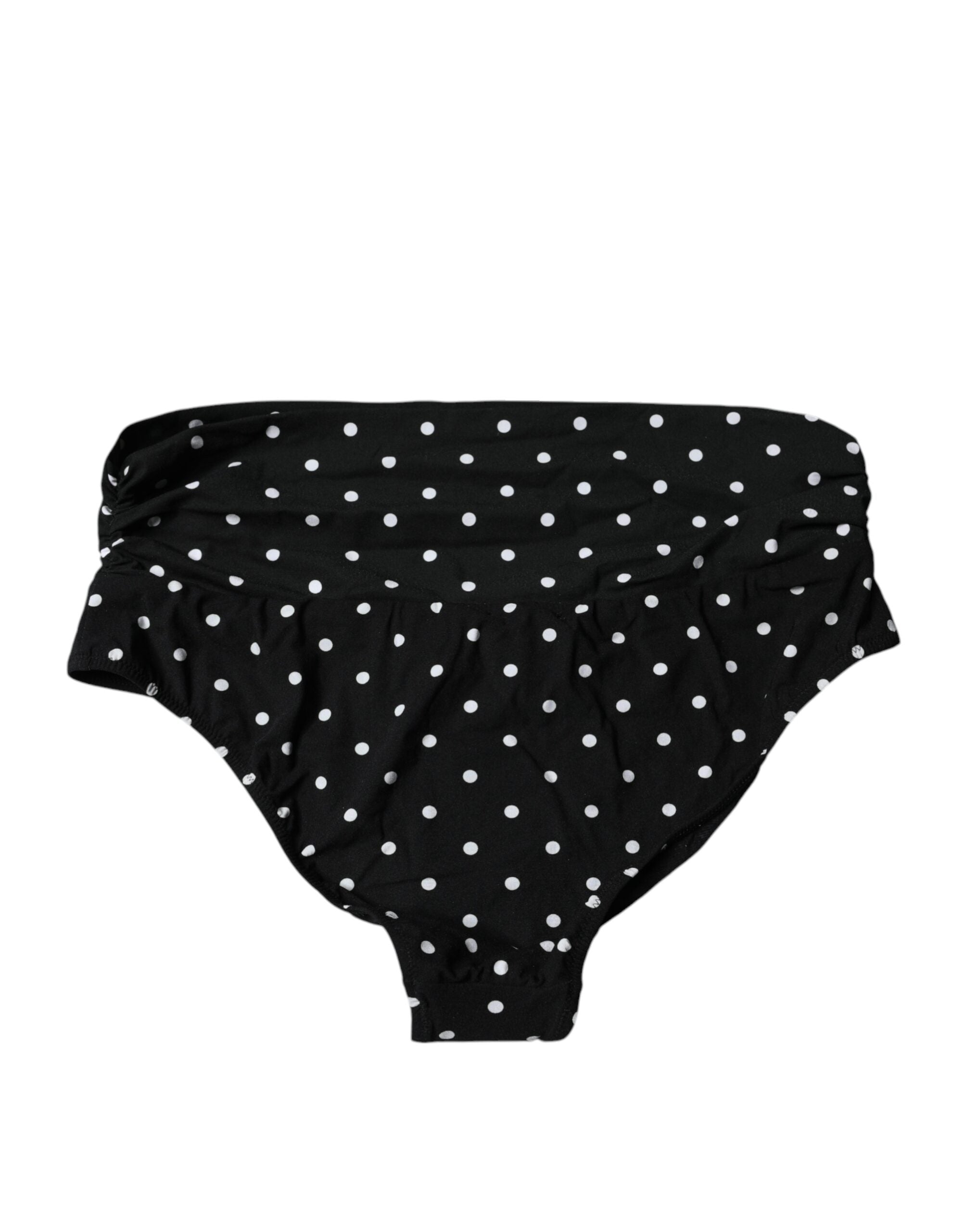 Dolce &amp; Gabbana – Schwarzer Badeanzug mit Punkten, Bikinihose, Bademode