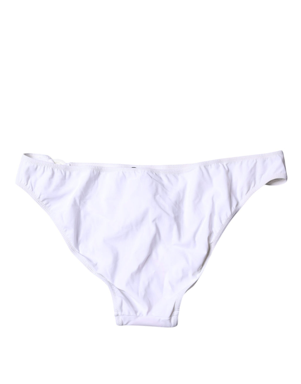 Dolce &amp; Gabbana Weißes Nylon Beachwear Bikini Bottom Bademode