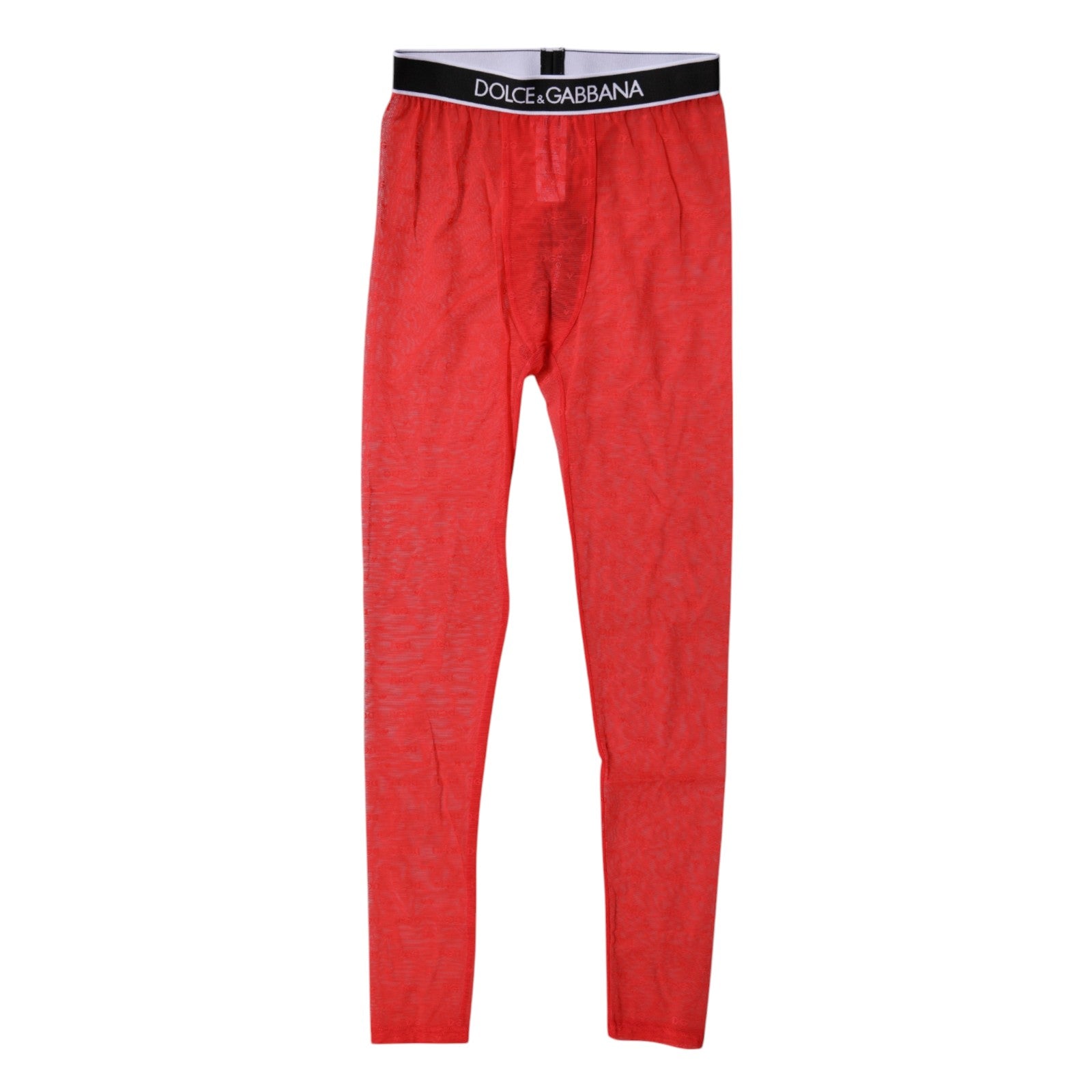 Dolce &amp; Gabbana Rotes Logo Spitzen-Dessous Enge Unterhose