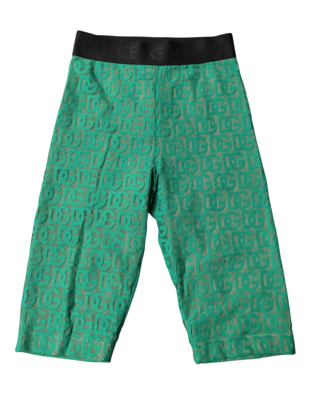 Dolce &amp; Gabbana – Kurze Strumpfhose mit Logo-Monogramm in Grün