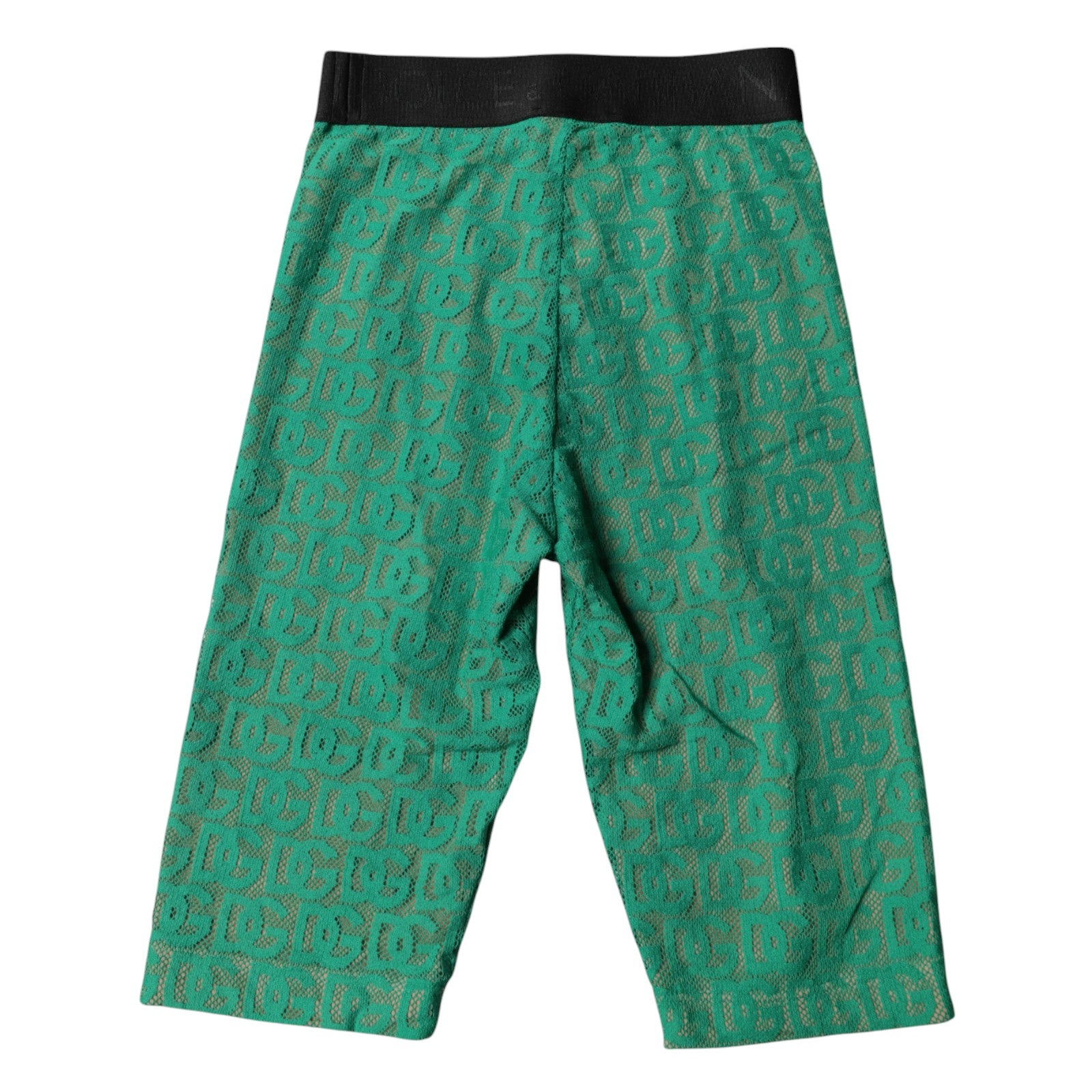 Dolce &amp; Gabbana – Kurze Strumpfhose mit Logo-Monogramm in Grün