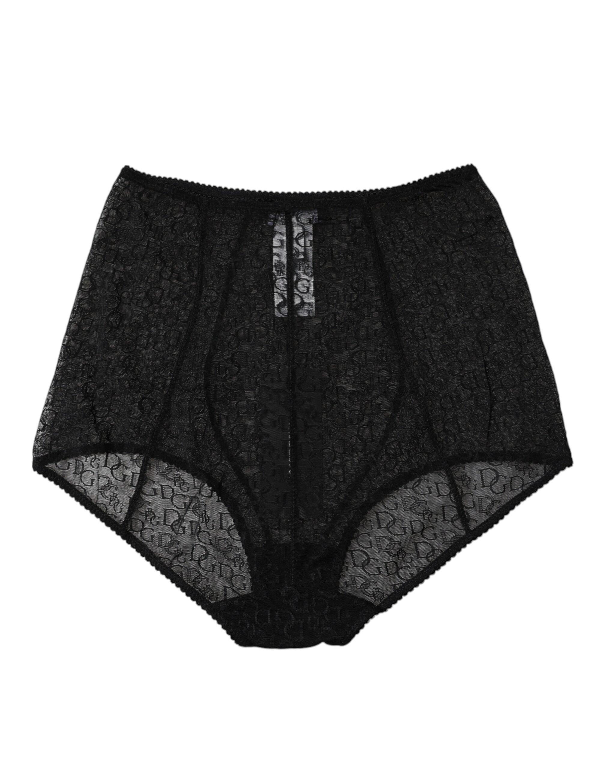 Dolce &amp; Gabbana – Schwarzes Mieder mit Logo und hoher Taille