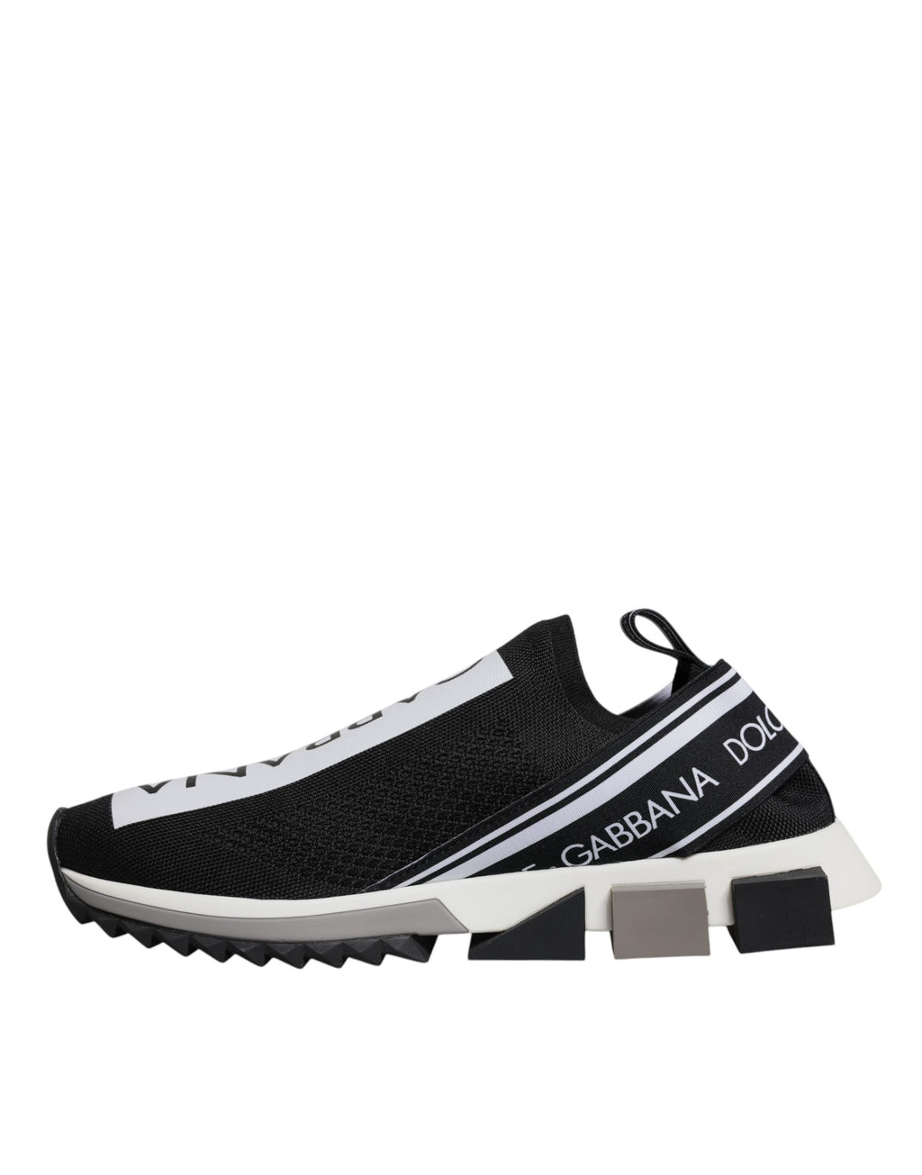 Dolce & Gabbana Black White Slip On Sorrento Sneakers Shoes