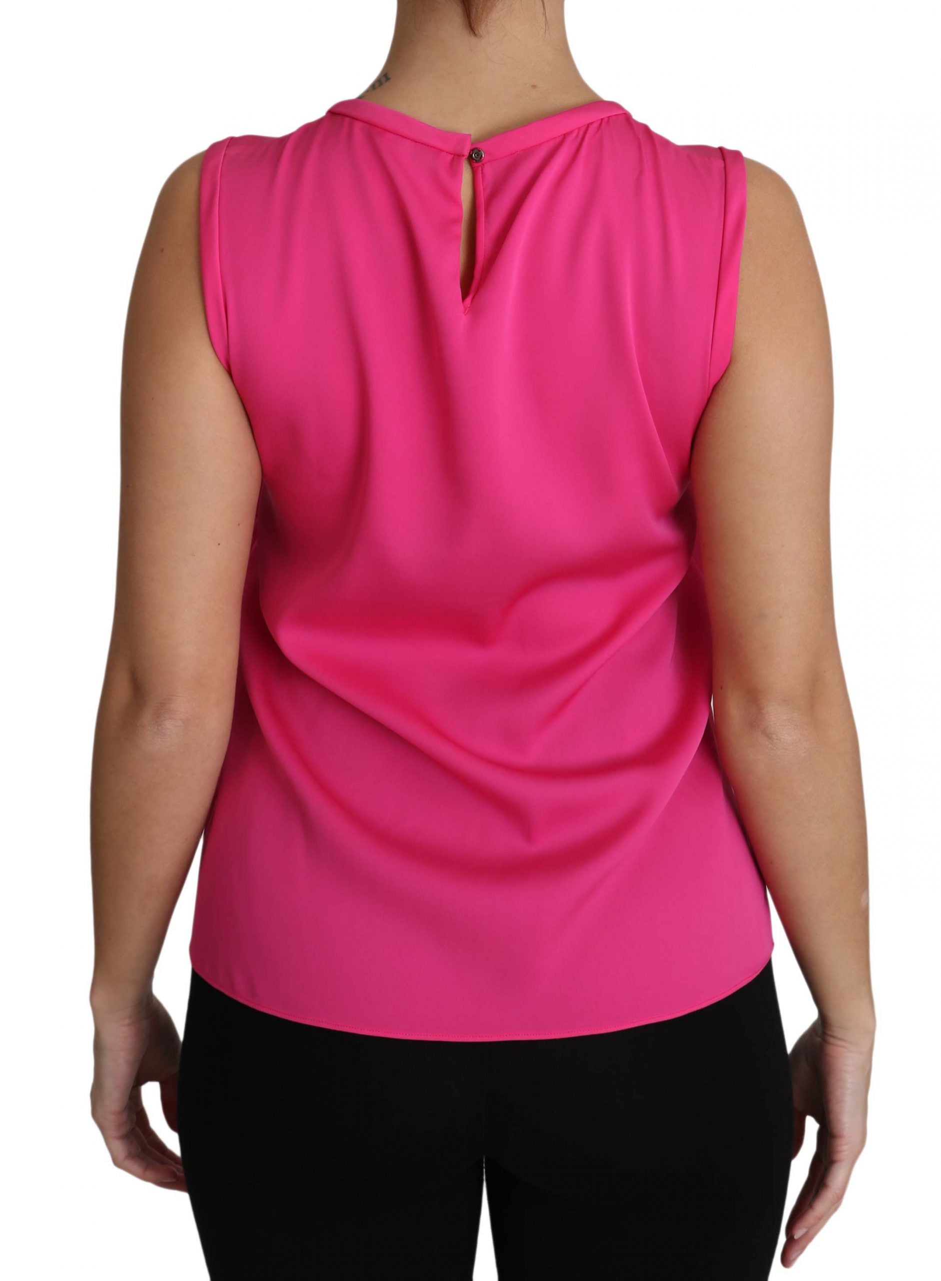 Dolce &amp; Gabbana Pink Family Seiden-Tanktop Mama Bluse Top Shirt