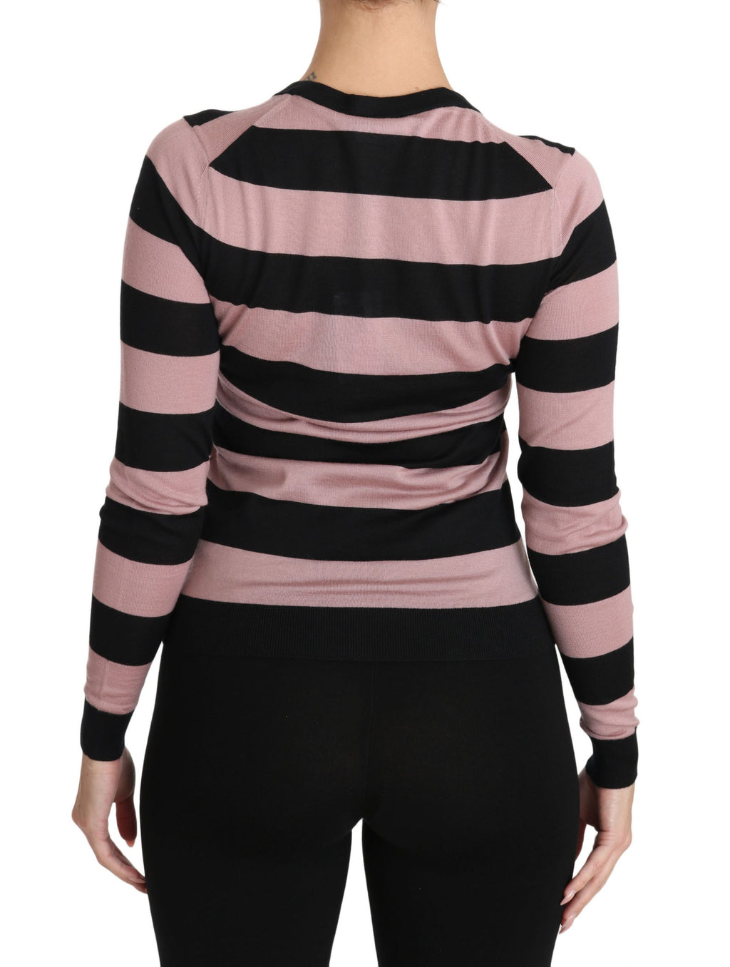 Dolce &amp; Gabbana – Rosafarbener Cardigan aus Kaschmir mit Blumenmuster