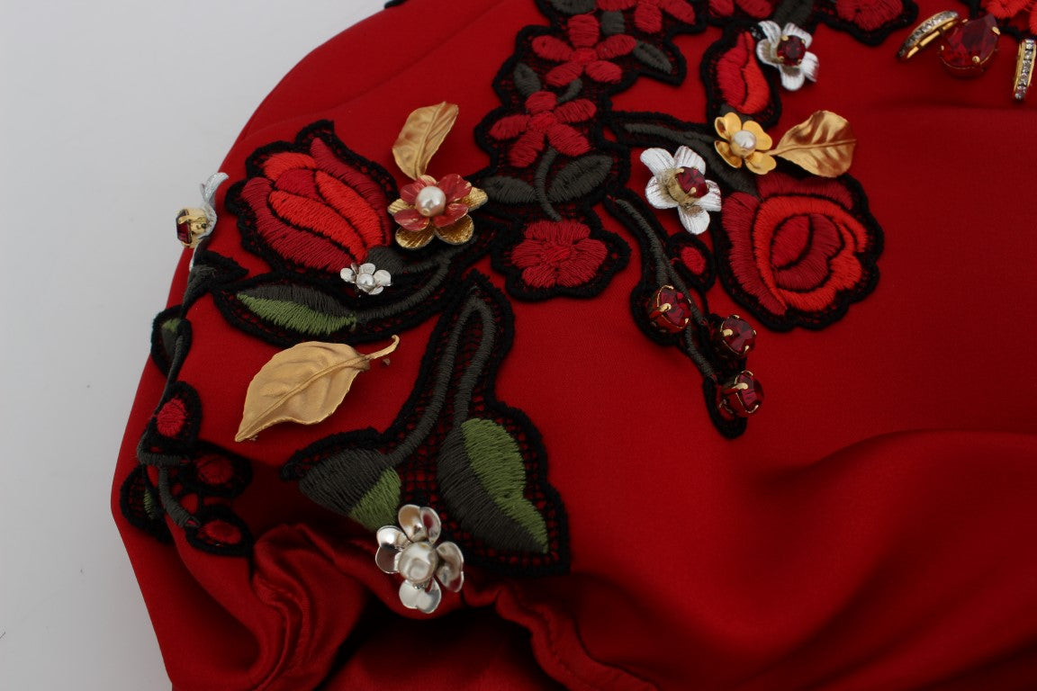 Dolce &amp; Gabbana – Elegante Shorts aus Seide mit hoher Taille und Stickerei