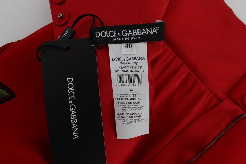 Dolce &amp; Gabbana – Elegante Shorts aus Seide mit hoher Taille und Stickerei