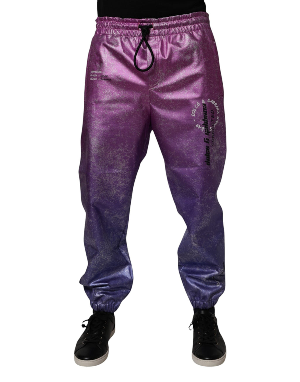 Dolce &amp; Gabbana – Jogginghose in zweifarbigem Pink und Lila