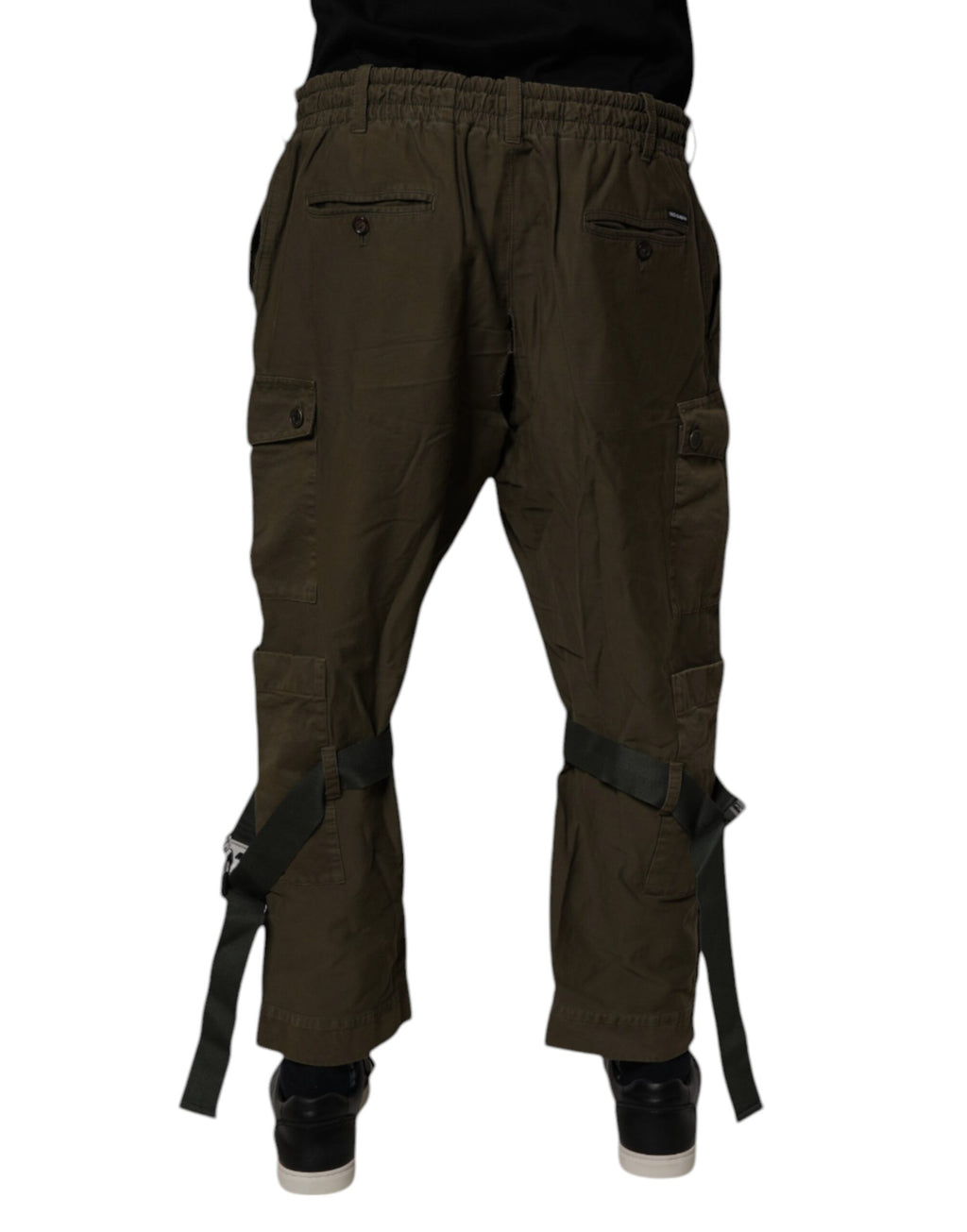 Dolce &amp; Gabbana Braune Cargohose aus Baumwollstretch