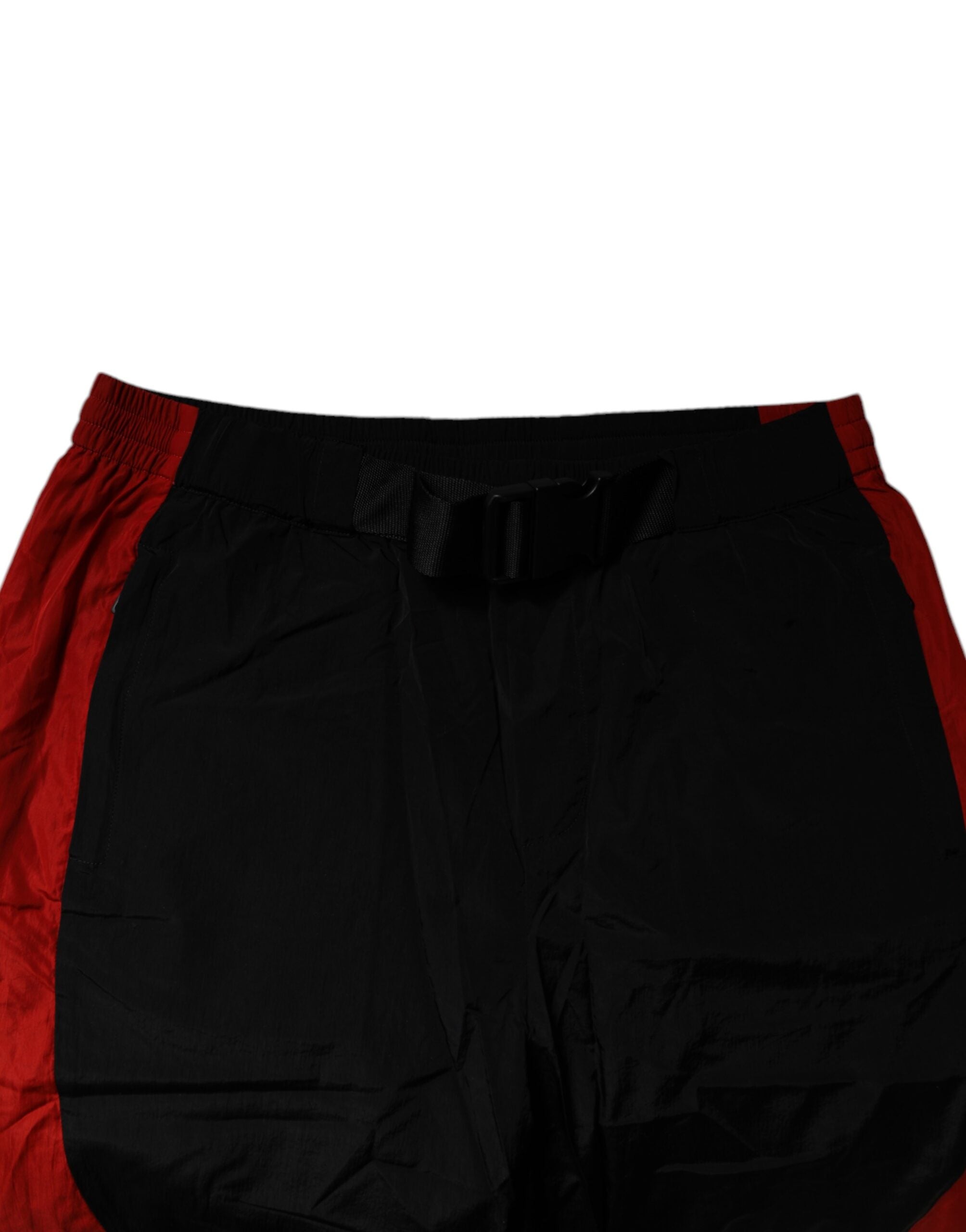 Dolce & Gabbana Black Red Leopard Jogger Sweatpants Pants