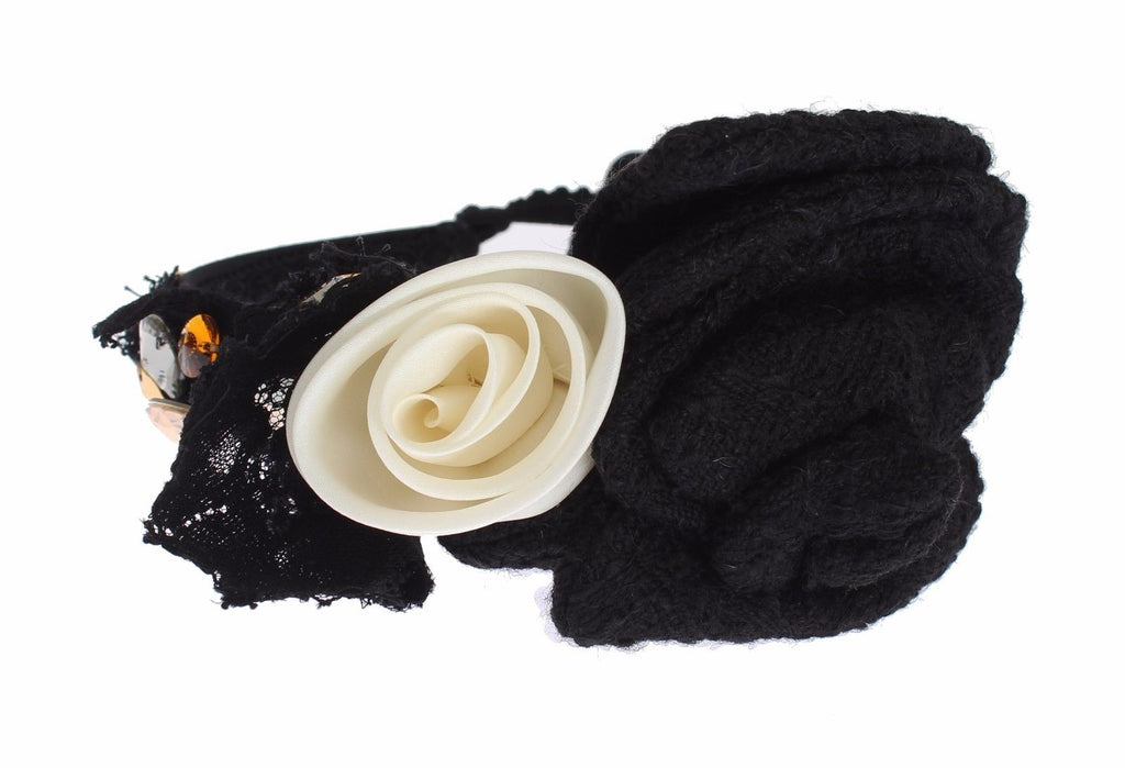Dolce &amp; Gabbana Elegantes, kristallverziertes Seidendiadem