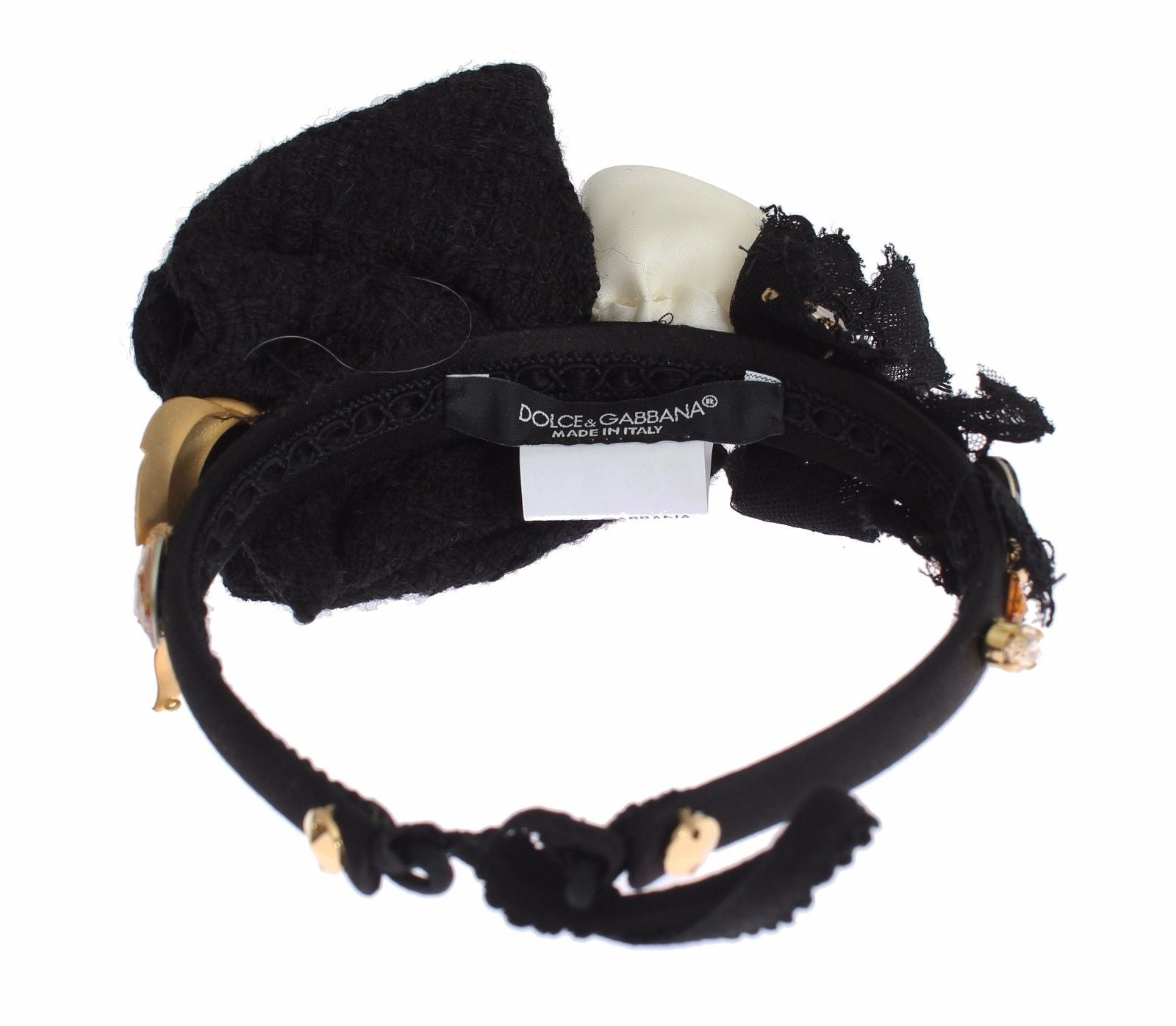 Dolce &amp; Gabbana Elegantes, kristallverziertes Seidendiadem