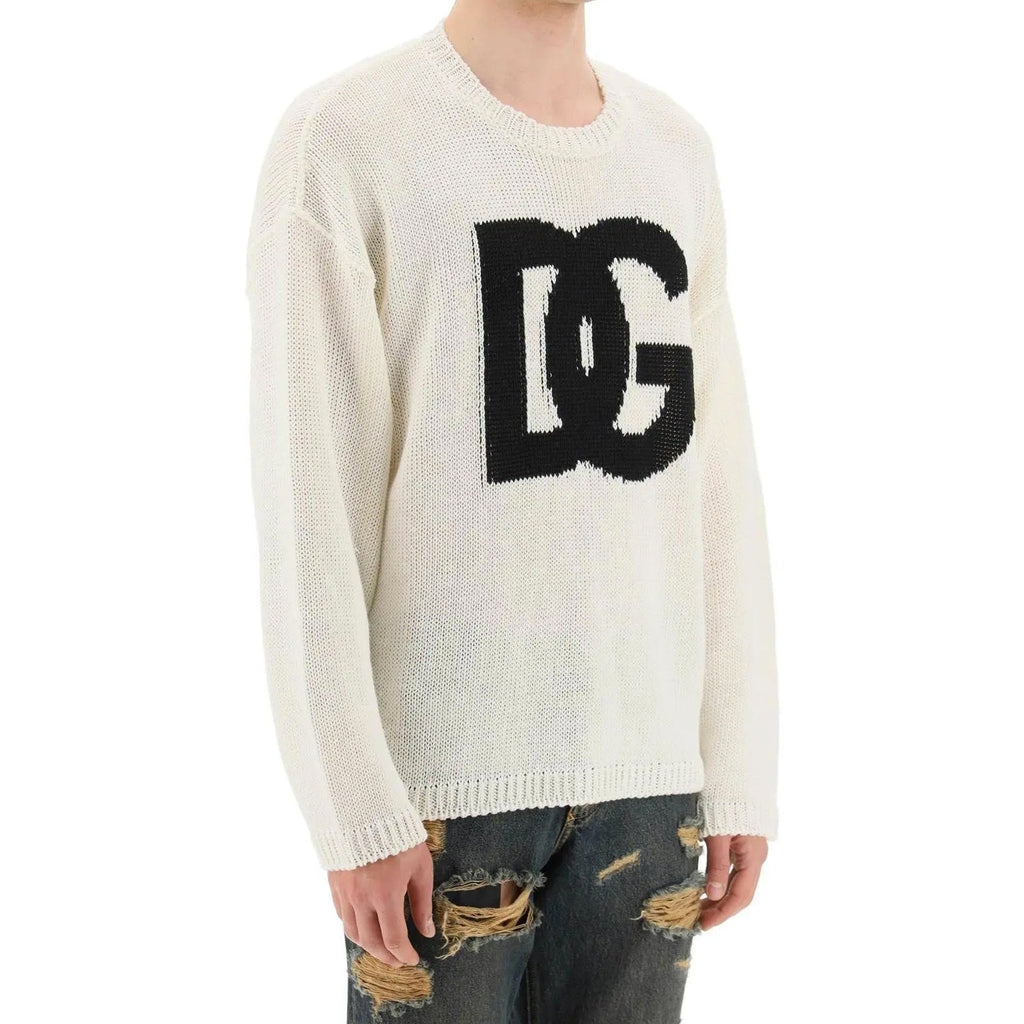 Dolce & Gabbana Linen Logo Sweater