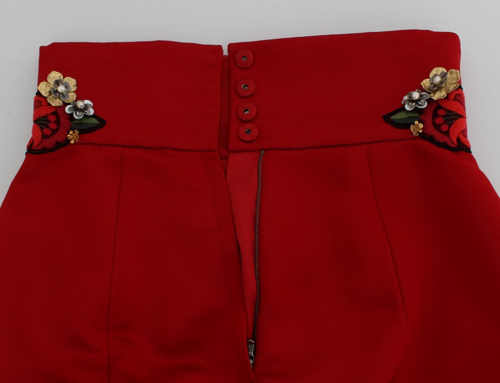 Dolce &amp; Gabbana Enchanted Sicily Seidenshorts mit Kristallverzierung