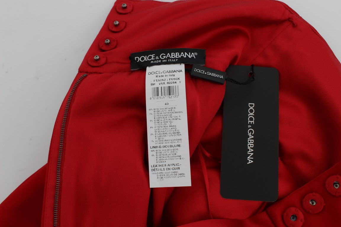 Dolce &amp; Gabbana Enchanted Sicily Seidenshorts mit Kristallverzierung
