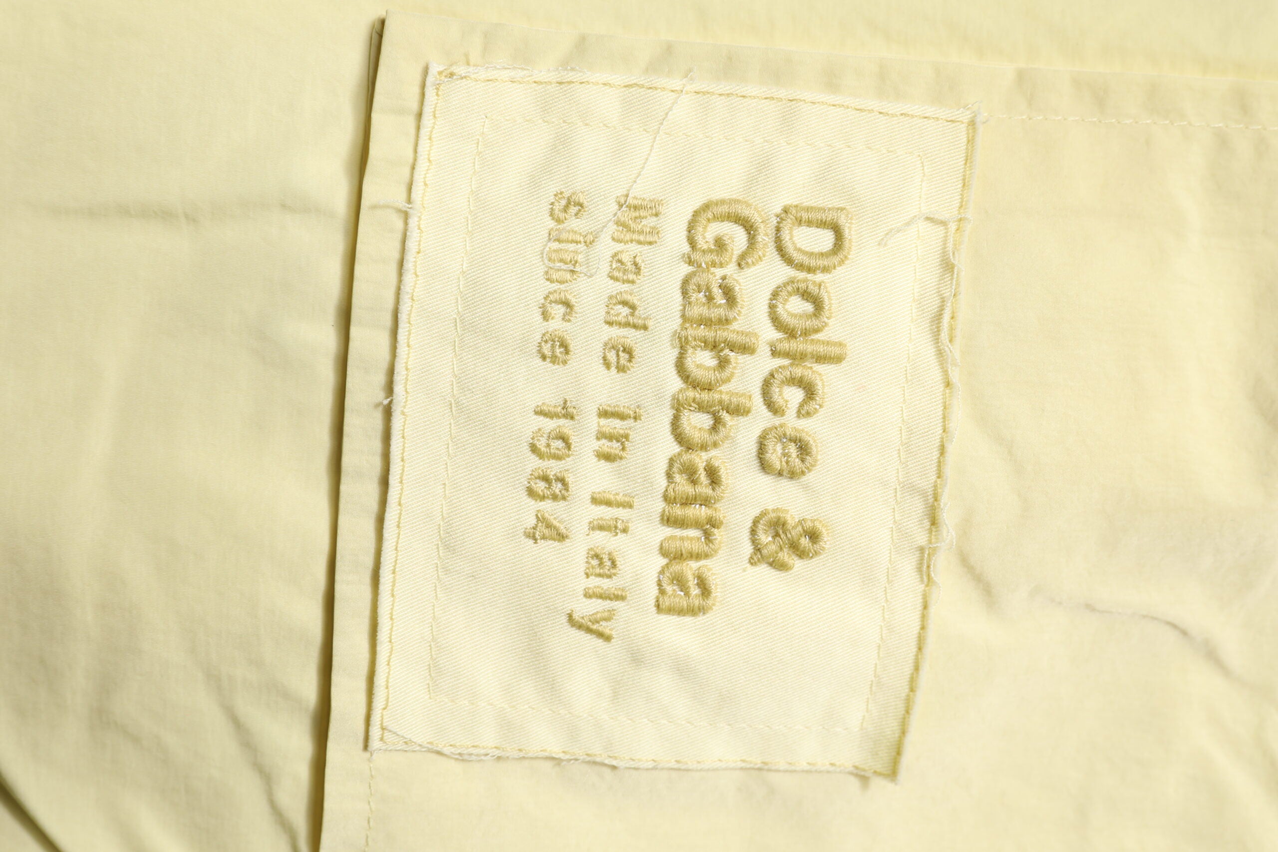 Dolce & Gabbana Yellow Nylon Cargo Chain Men Jogger Pants