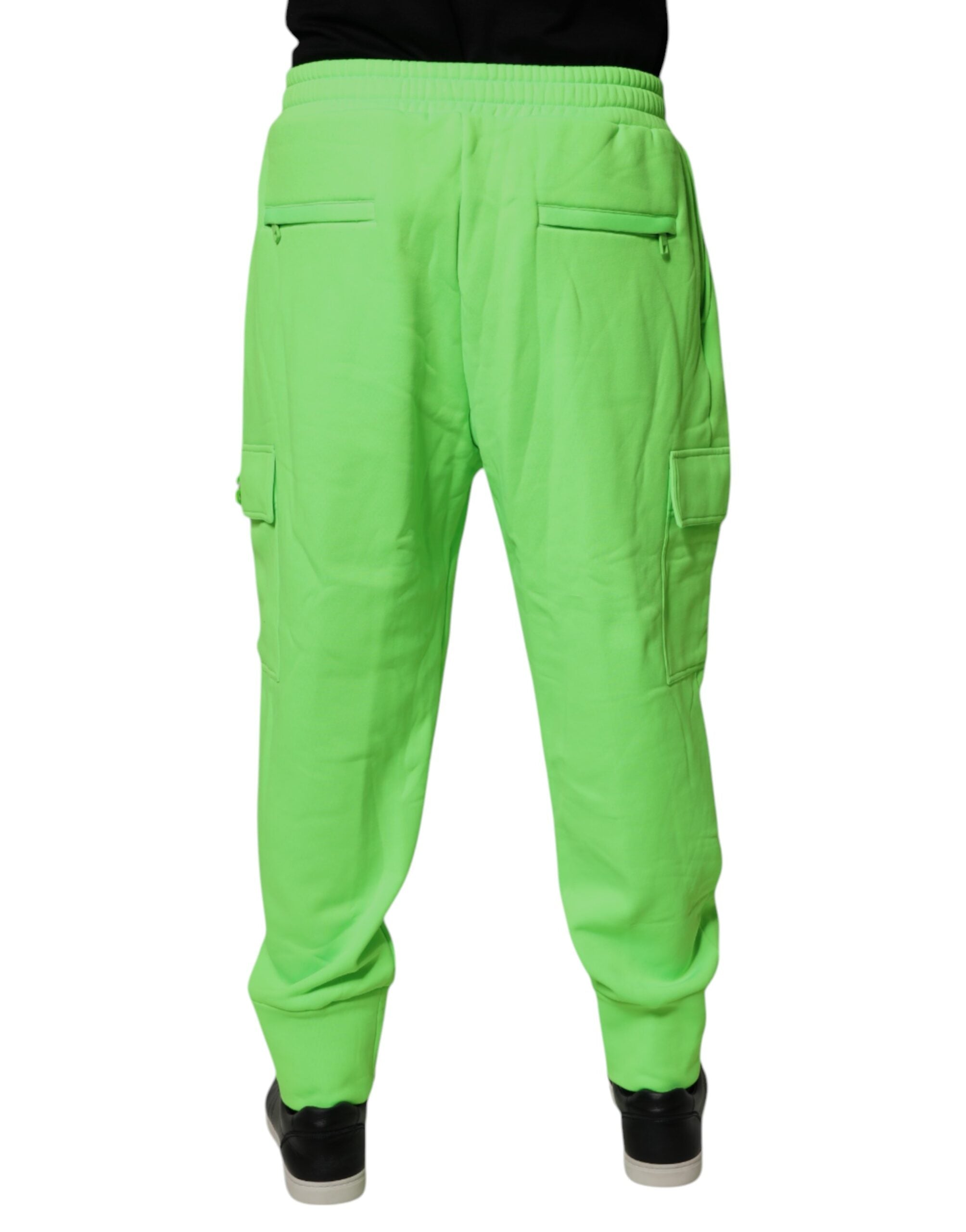 Dolce & Gabbana Neon Green Cargo Jogger Men Sweatpants Pants