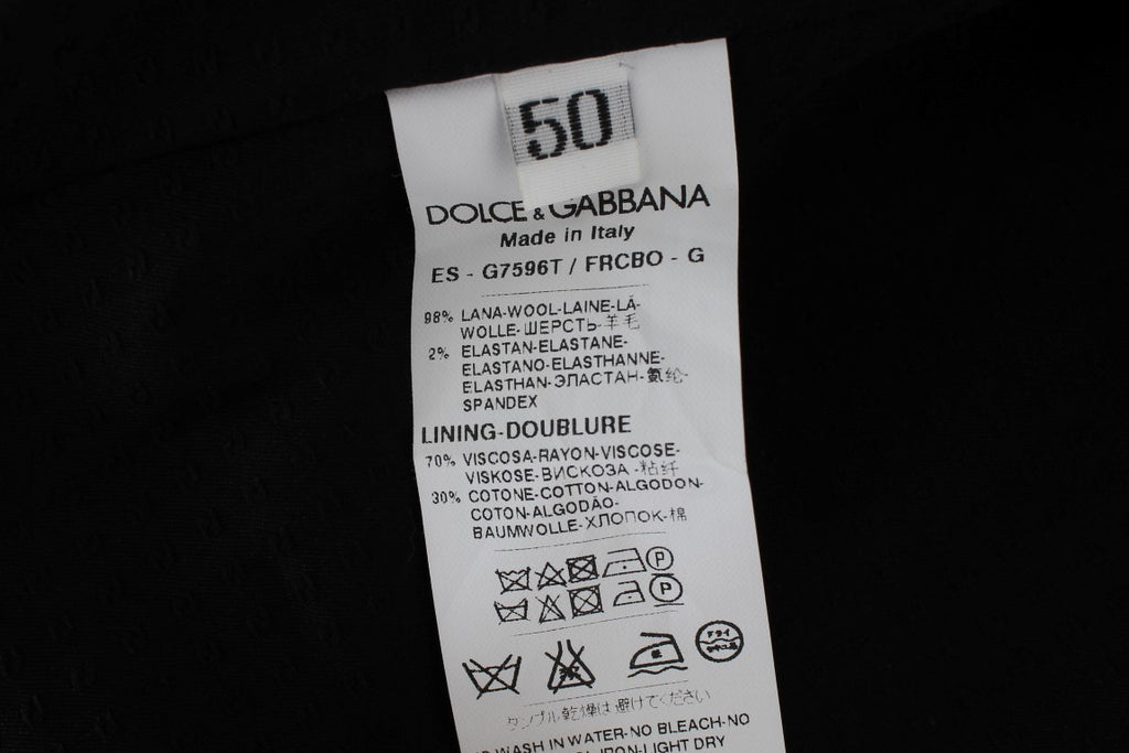 Dolce &amp; Gabbana Elegante grau gestreifte Wollweste