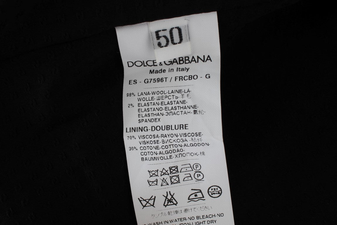 Dolce &amp; Gabbana Elegante grau gestreifte Wollweste