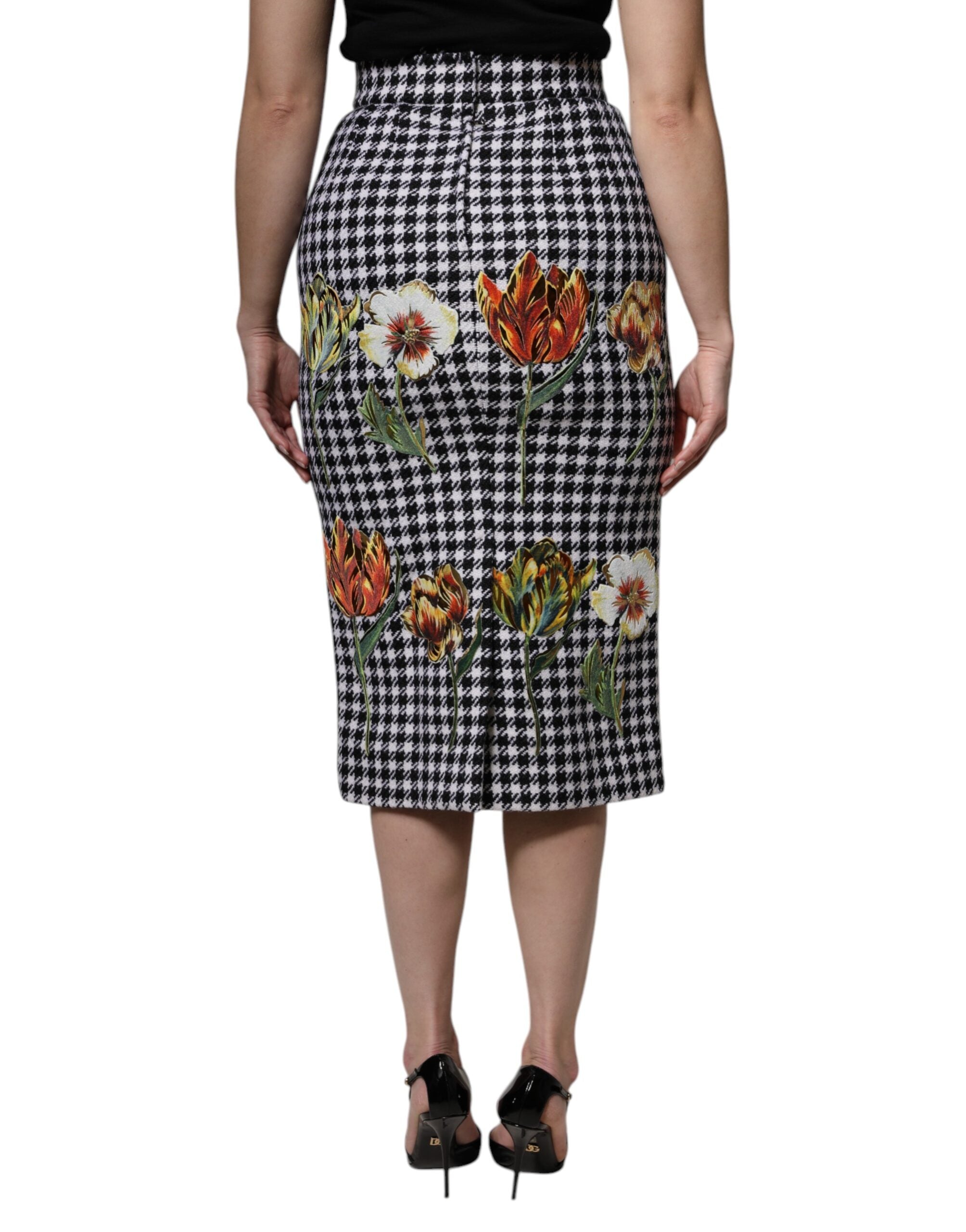 Dolce &amp; Gabbana – Mehrfarbiger Bleistiftrock mit Blumenmuster und hoher Taille