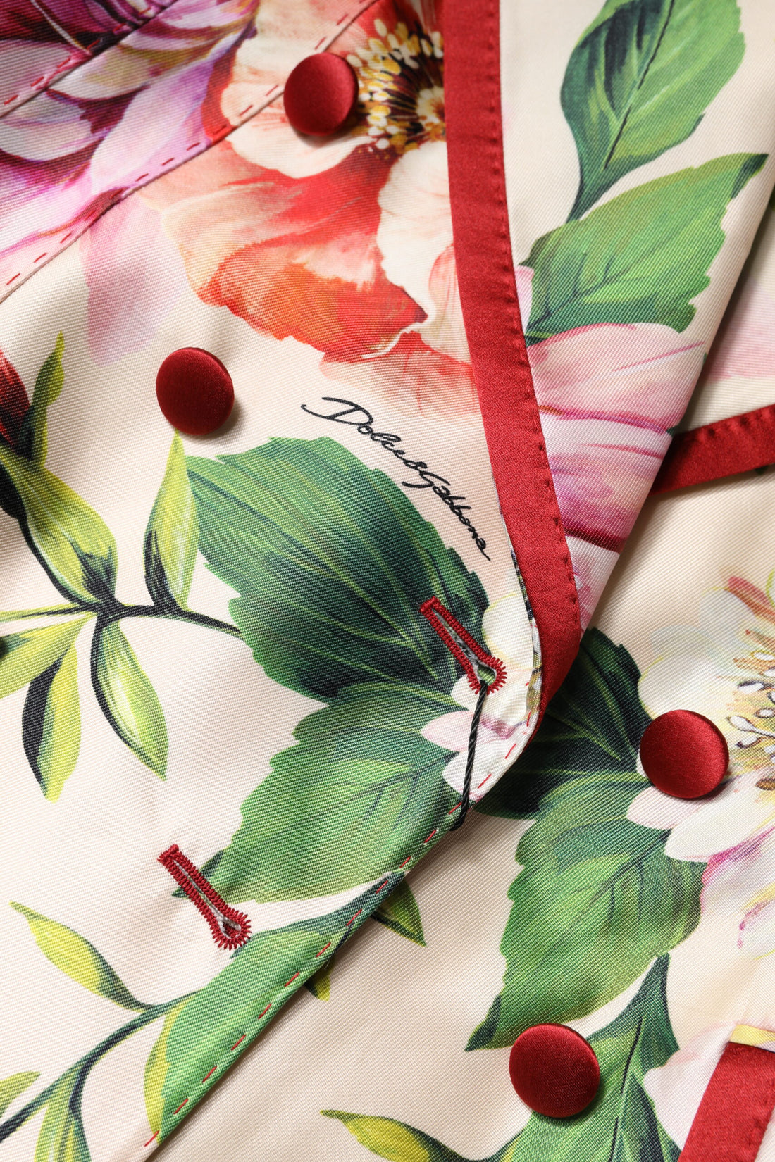 Dolce &amp; Gabbana – Zweireihige Jacke mit mehrfarbigem Blumenmuster