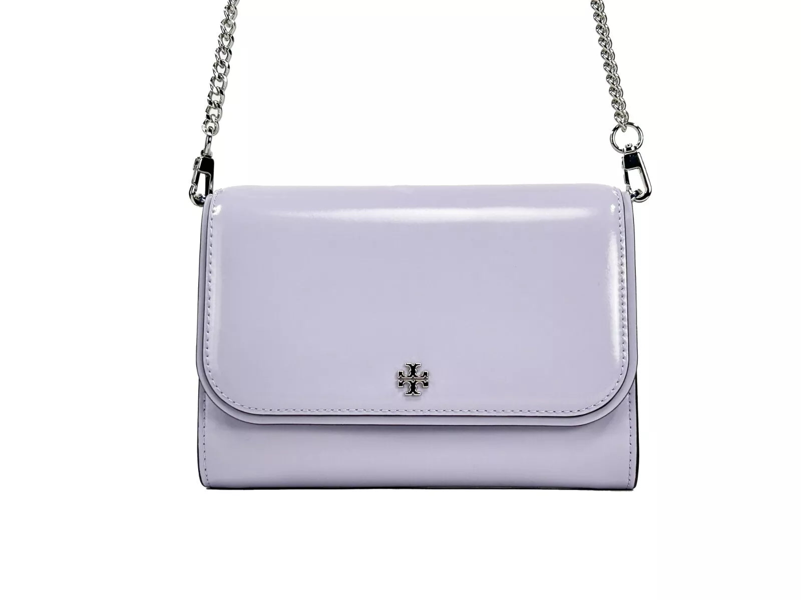 Tory Burch – Emerson – Umhängetasche mit Kettenriemen aus Lackleder