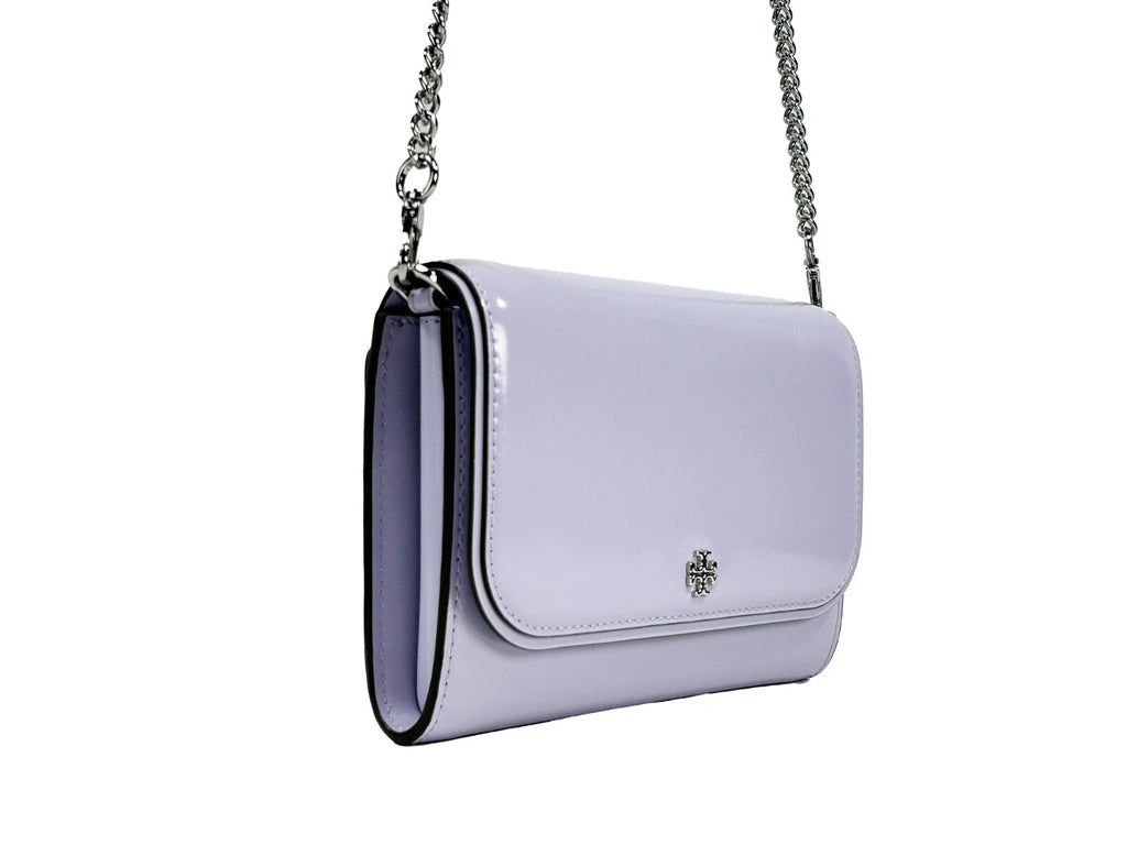 Tory Burch – Emerson – Umhängetasche mit Kettenriemen aus Lackleder