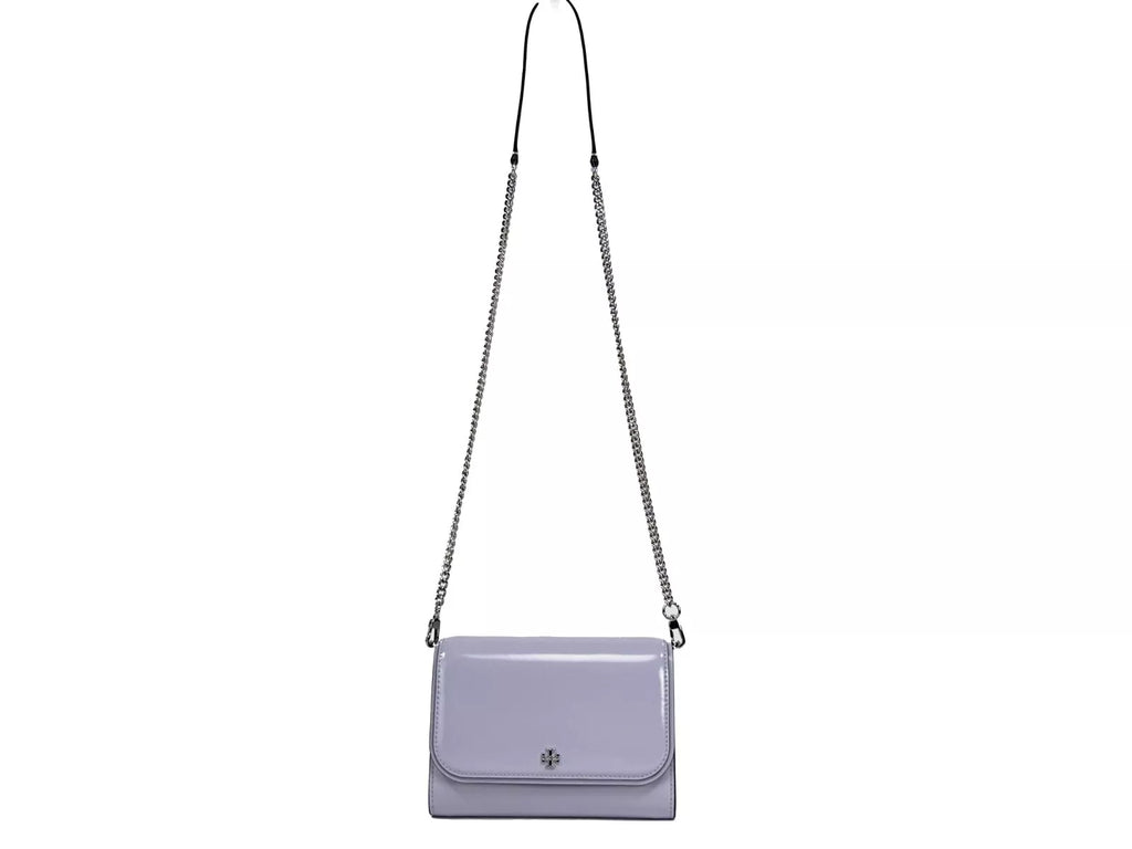 Tory Burch – Emerson – Umhängetasche mit Kettenriemen aus Lackleder