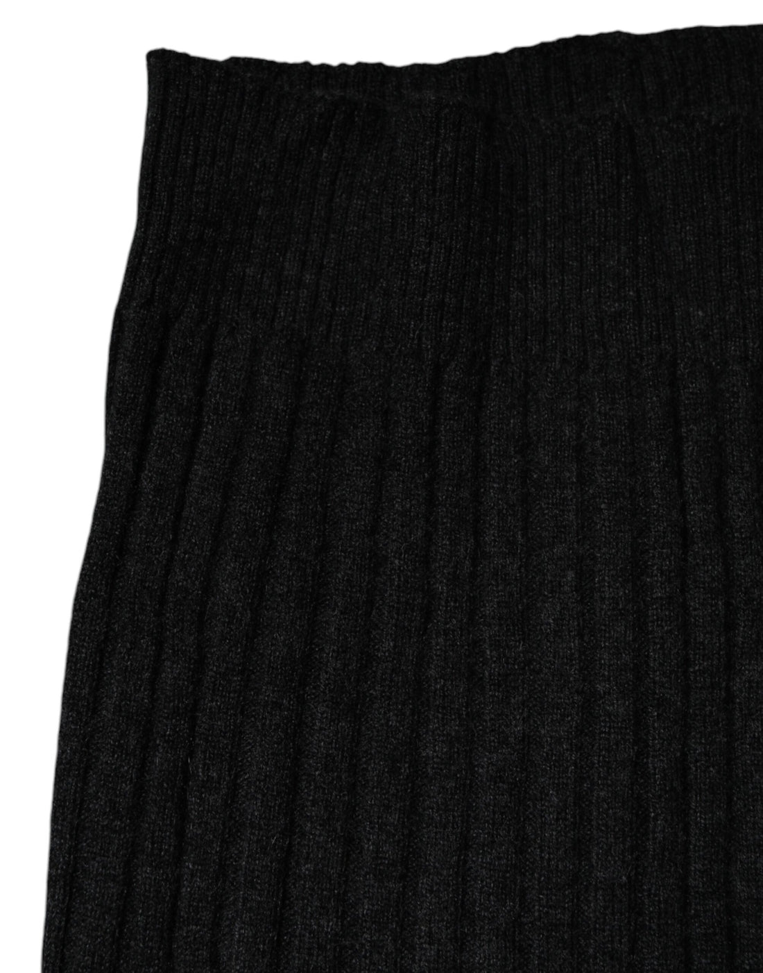 Dolce &amp; Gabbana – Schwarzer, gestrickter Halswärmer-Foulardschal aus Kaschmir
